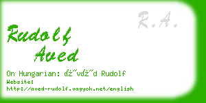 rudolf aved business card